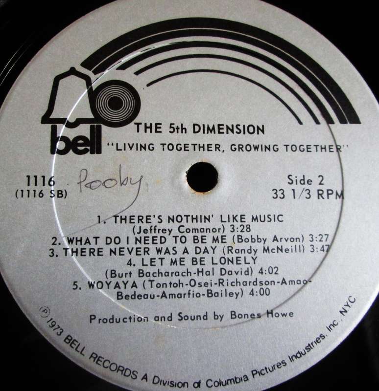 The 5th Dimension Living Together Growing Together Bell 1116