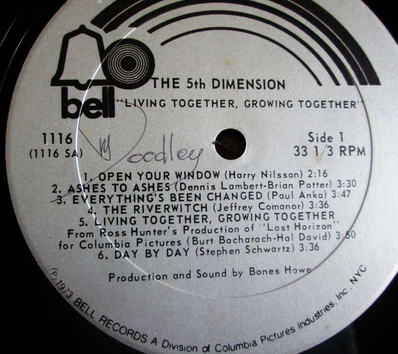 The 5th Dimension Living Together Growing Together Bell 1116