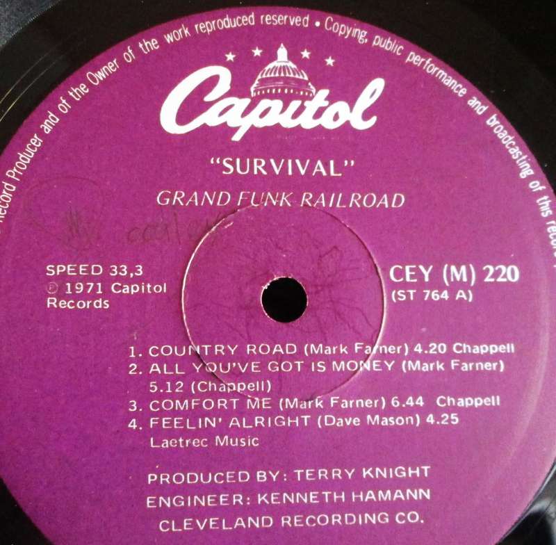 1971 Grand Funk Survival CEY (M) 220