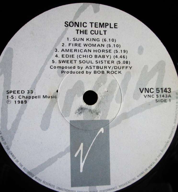 1989 The Cult Sonic Temple VNC 5143