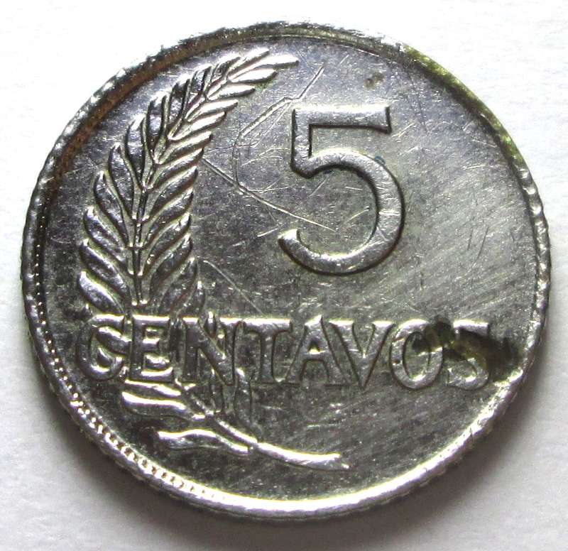 1961 Peru 5 Centavos