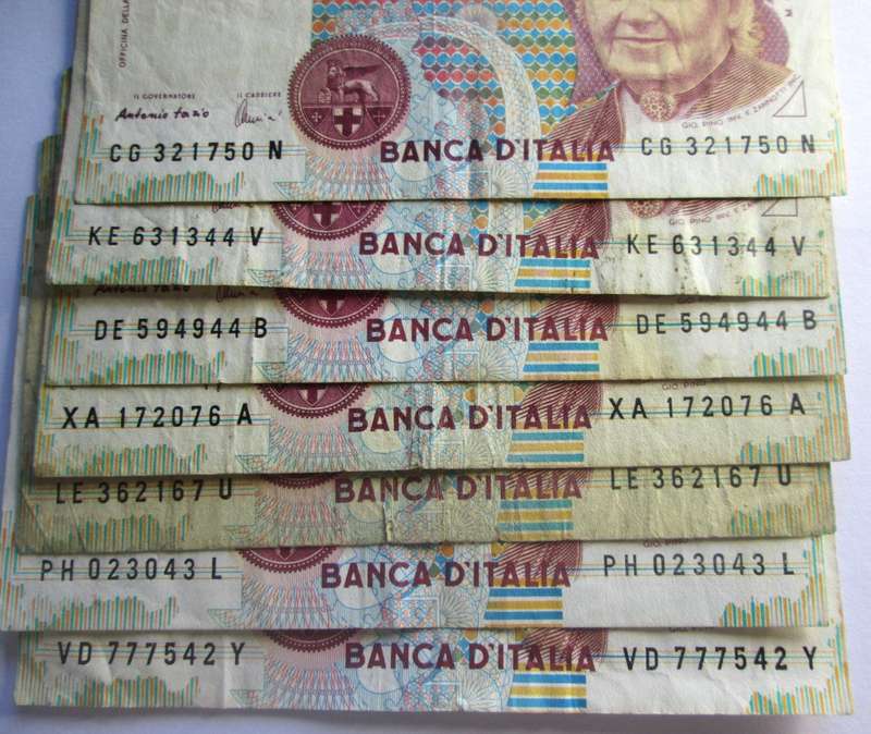 1990 - 2001 Italy 1000 Lire