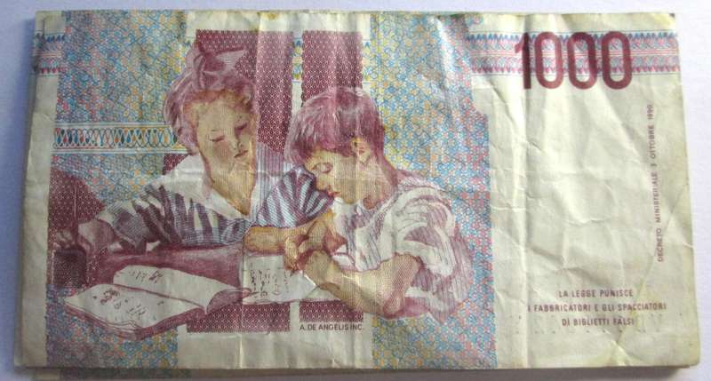 1990 - 2001 Italy 1000 Lire