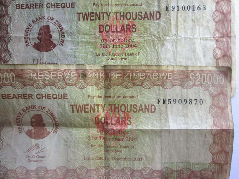 2003 Zimbabwe 20 000 Dollars