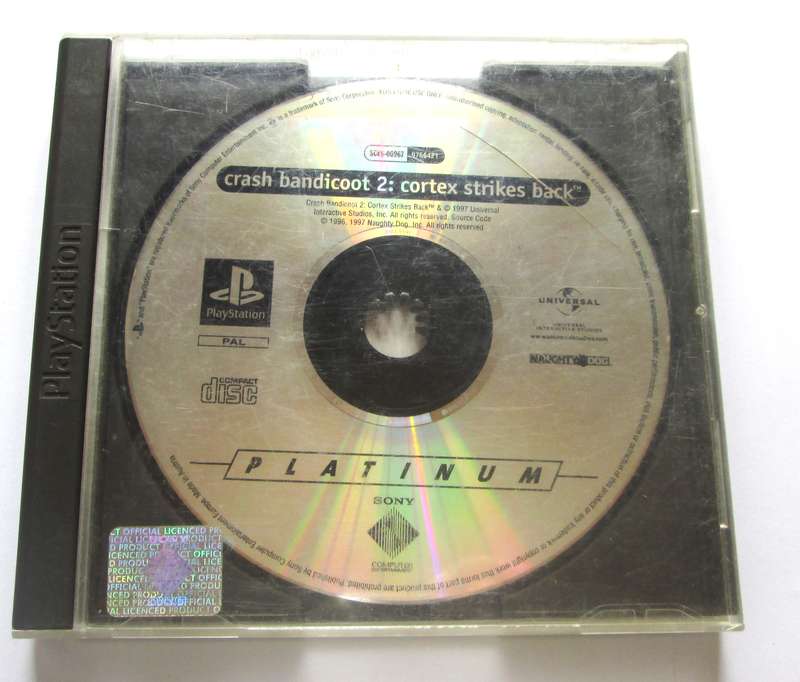 1997 Crash Bandicoot 2 Cortex Strikes Back PlayStation Game