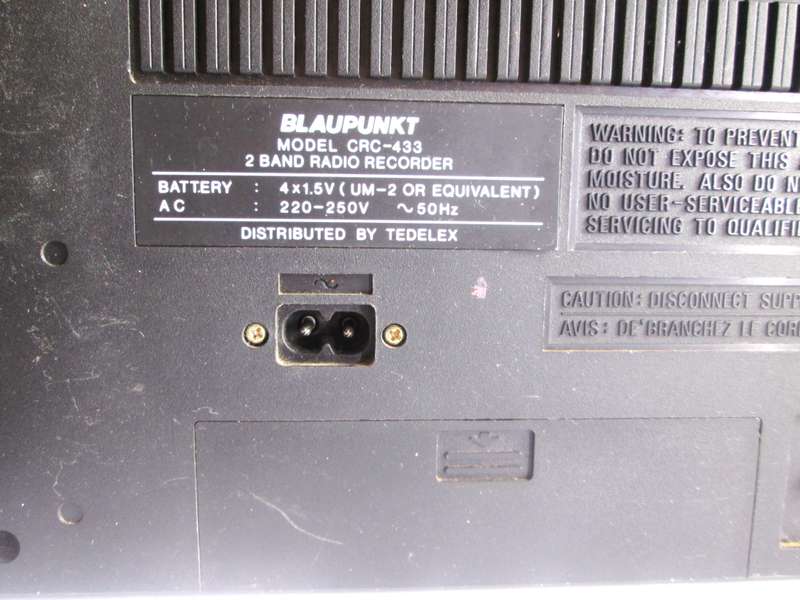Blaupunkt Portable Radio Cassette Recorder FM and MW Auto Stop Model CRC 443