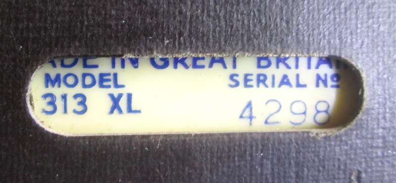 Ferguson 313 Radio Corporation Enfield London England Serial Nr 4298