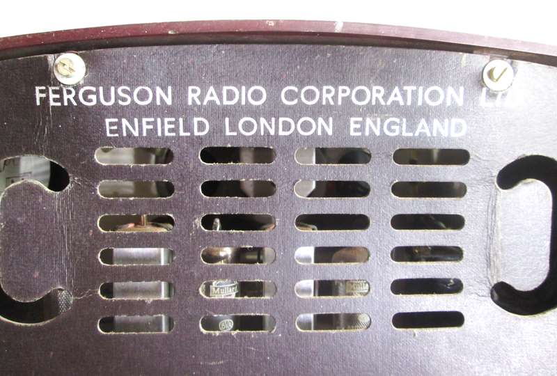 Ferguson 313 Radio Corporation Enfield London England Serial Nr 4298