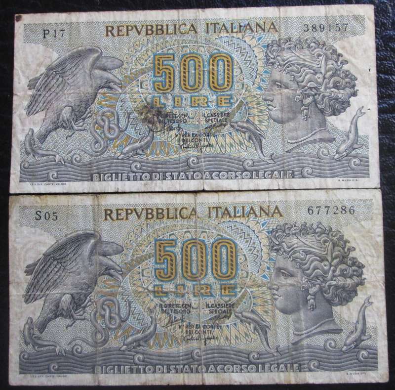 1966 - 1975 Italy 500 Lire