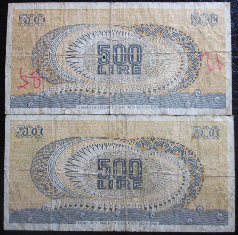 1966 - 1975 Italy 500 Lire