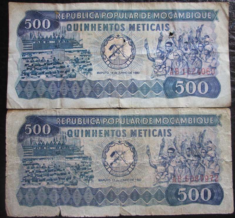 1980 Mozambique 500 Meticais