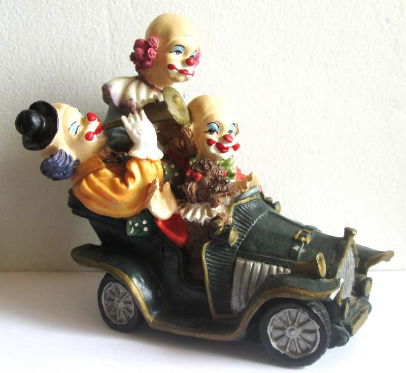 Circus Clowns in a Car Ornament