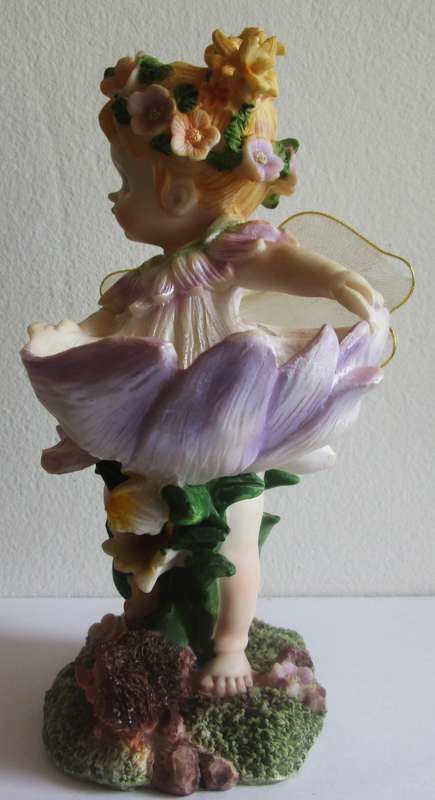 Fairy Girl with a Flower Porcelain Ornament
