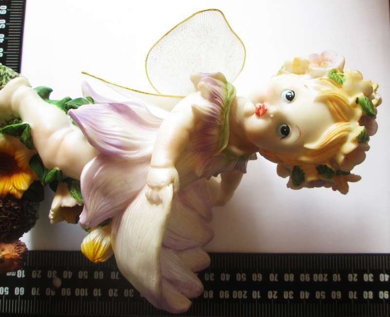 Fairy Girl with a Flower Porcelain Ornament