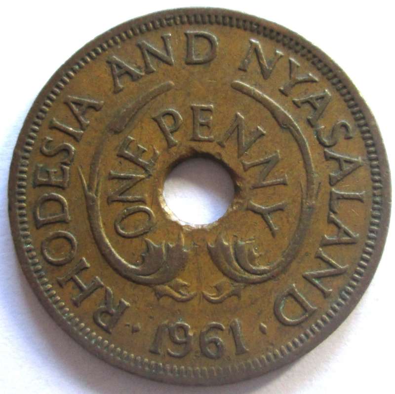 1961 Rhodesia and Nyasaland 1 Penny