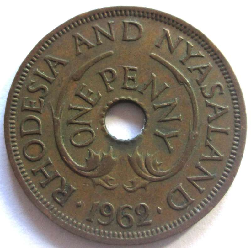 1962 Rhodesia and Nyasaland 1 Penny