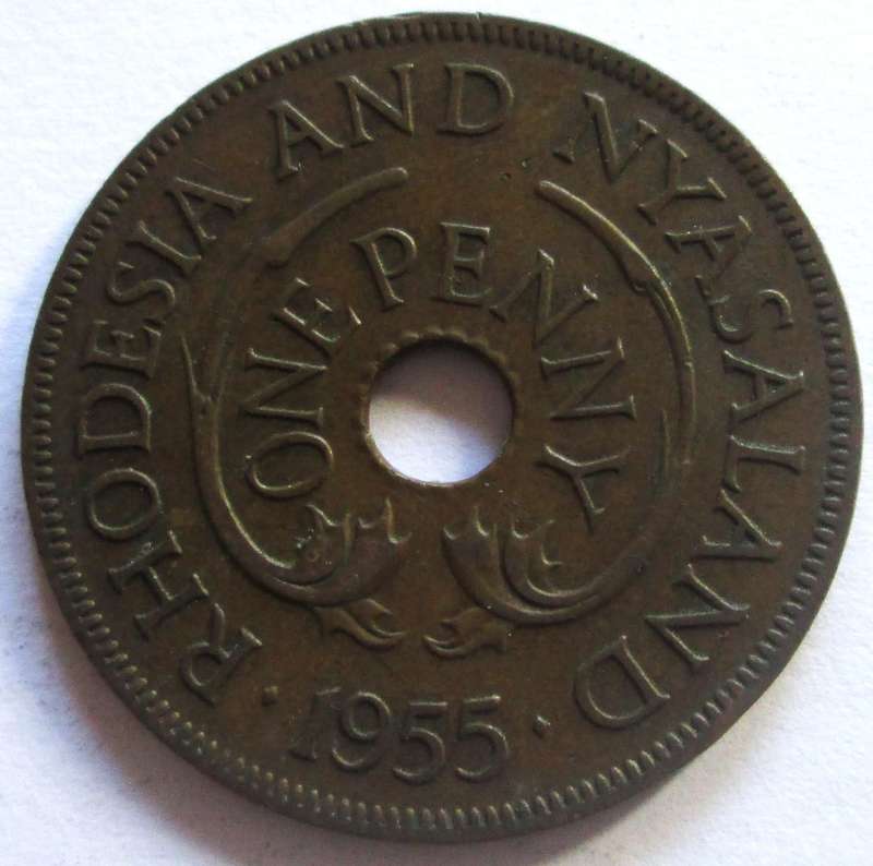 1955 Rhodesia and Nyasaland 1 Penny