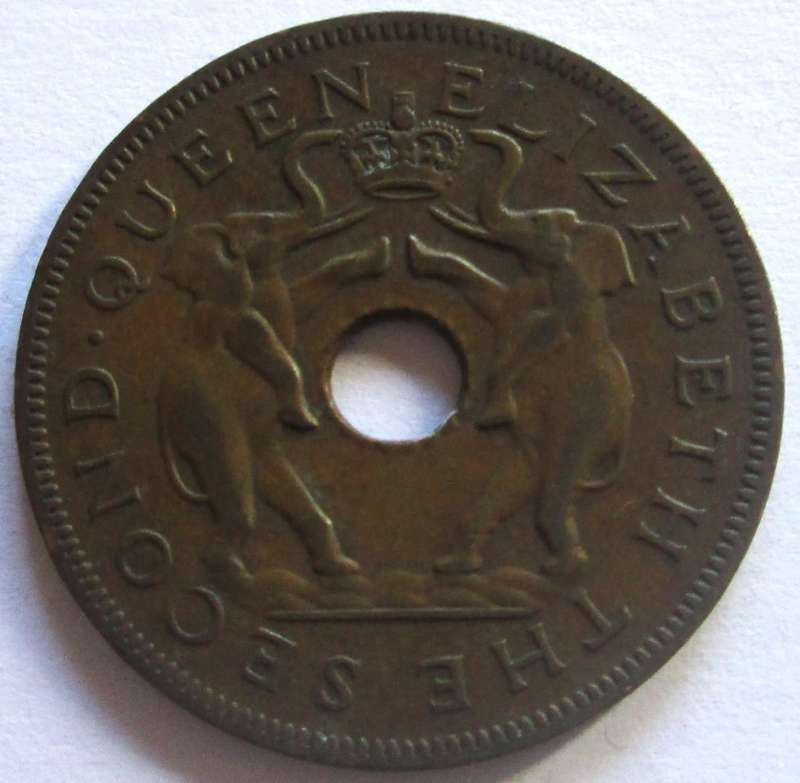 1955 Rhodesia and Nyasaland 1 Penny