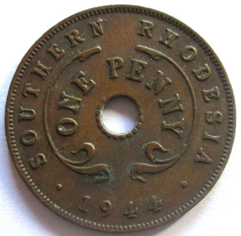 1944 Southern Rhodesia 1 Penny