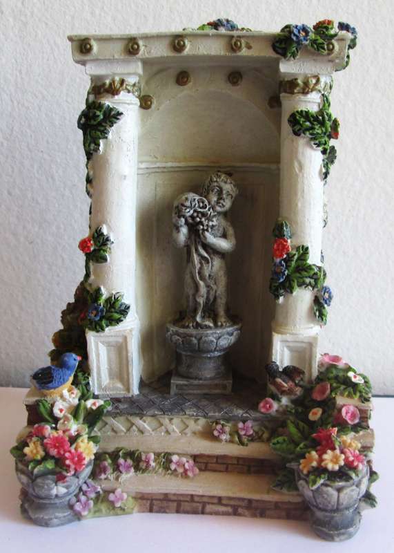 Wall Fountain with Cherub Statue Ornament