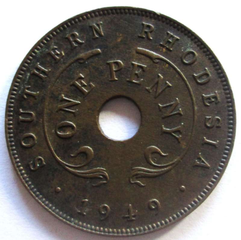 1949 Southern Rhodesia 1 Penny