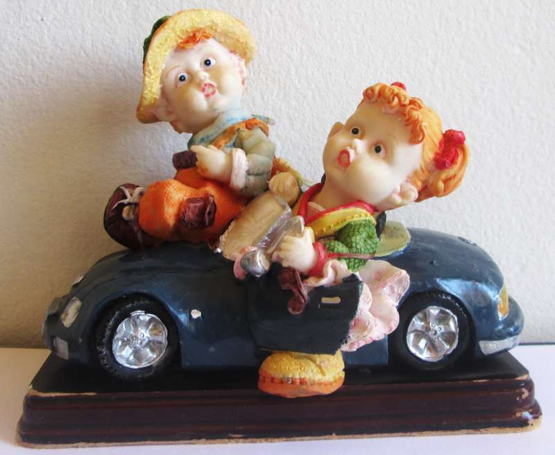 Girl and a Boy Road Trip Ornament