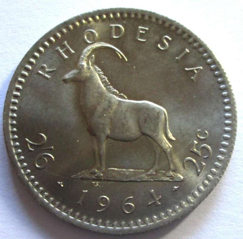 1964 Rhodesia 25 Cents