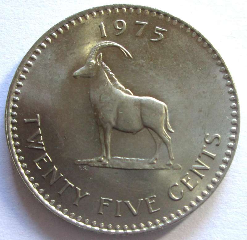 1975 Rhodesia 25 Cents