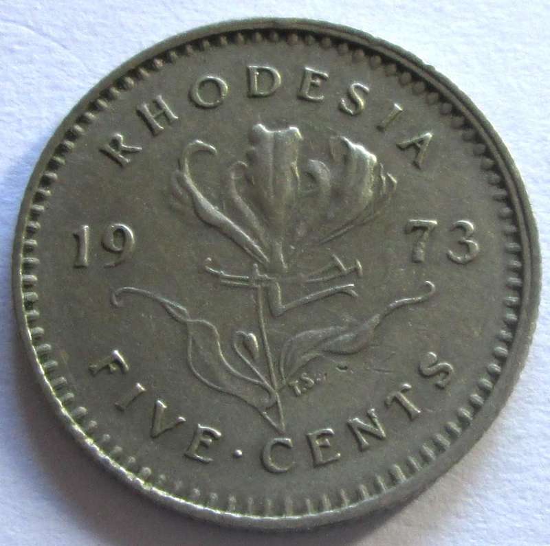 1973 Rhodesia 5 Cents