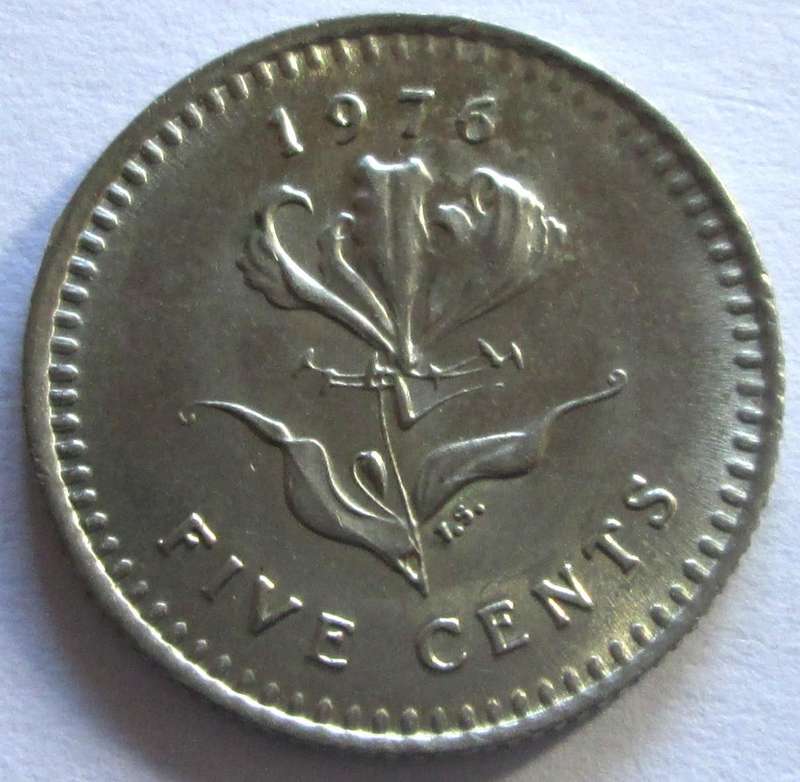 1976 Rhodesia 5 Cents