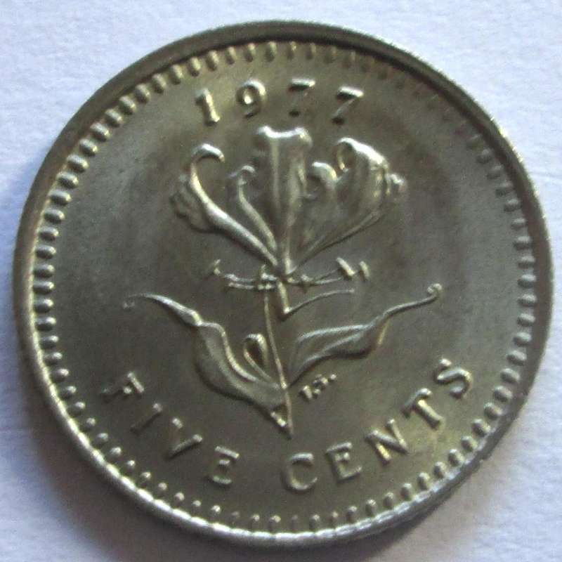 1977 Rhodesia 5 Cents