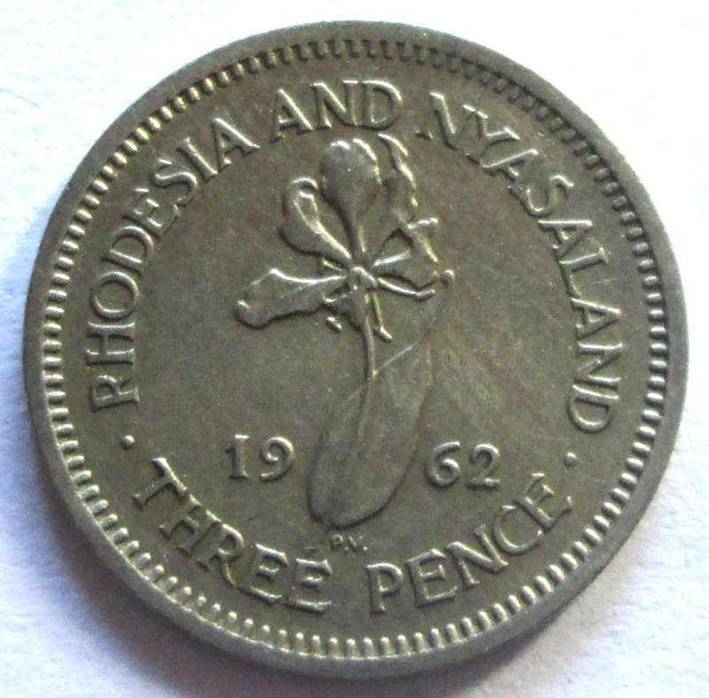1962 Rhodesia and Nyasaland 3 Pence