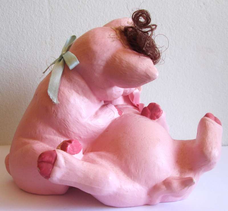 Kissing Pink Pigs Ornament