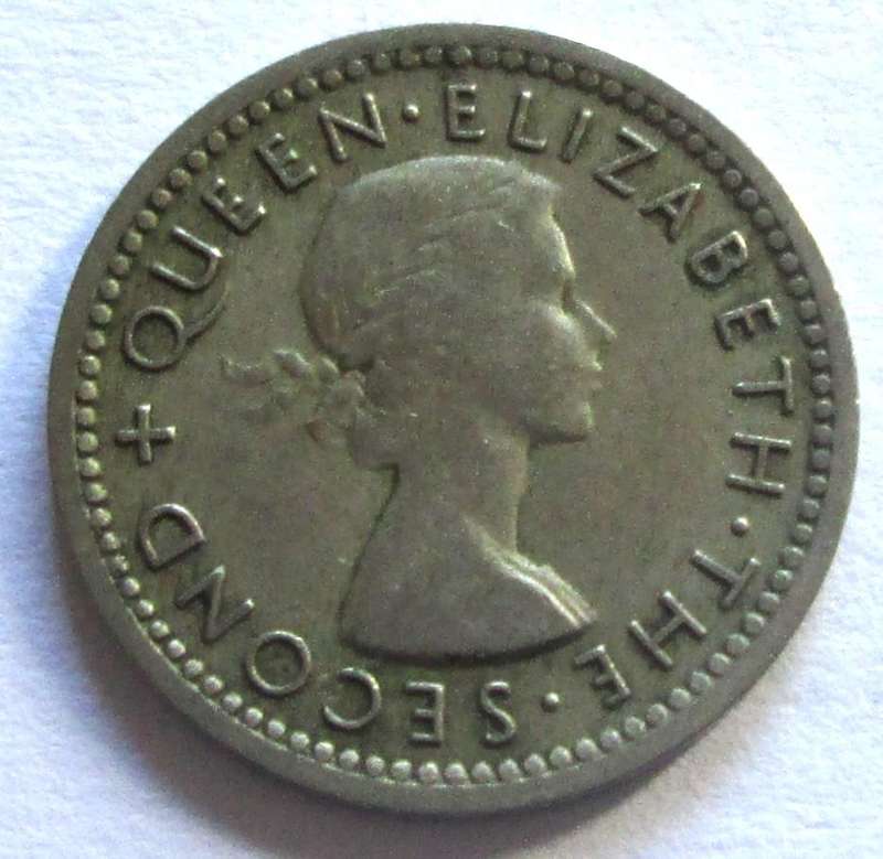 1955 Rhodesia and Nyasaland 3 Pence
