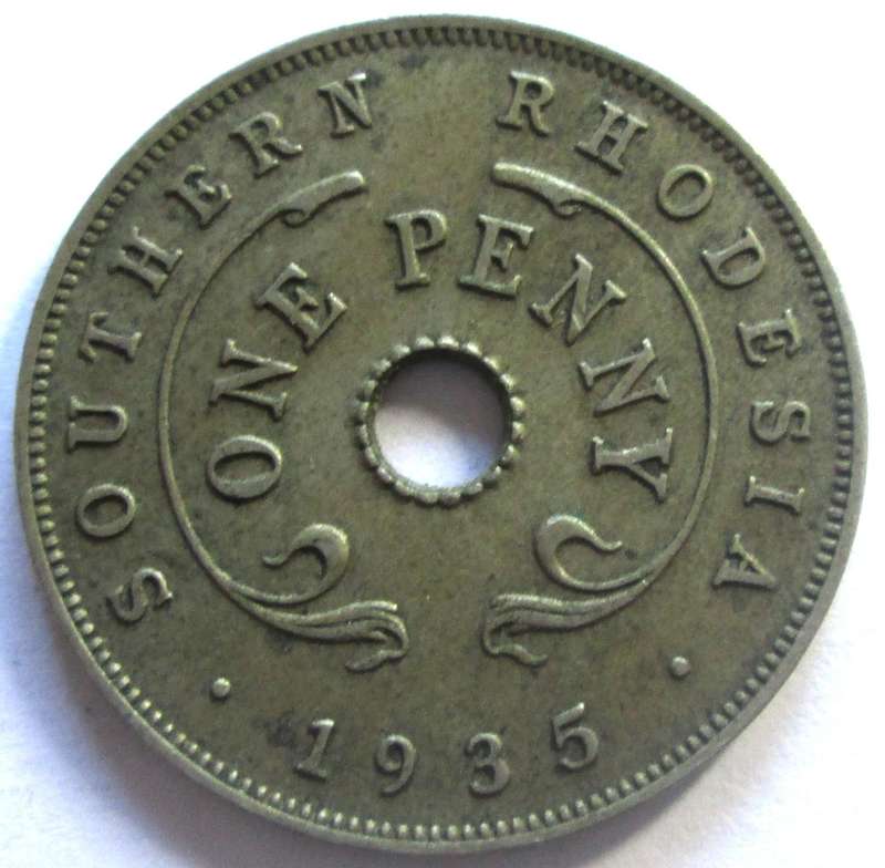 1935 Southern Rhodesia 1 Penny