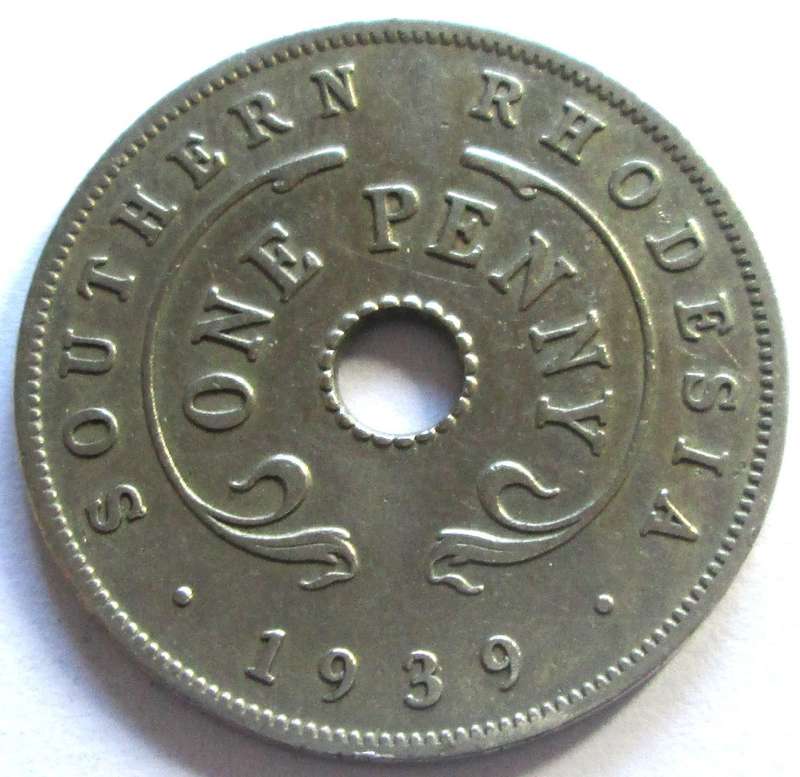 1939 Southern Rhodesia 1 Penny