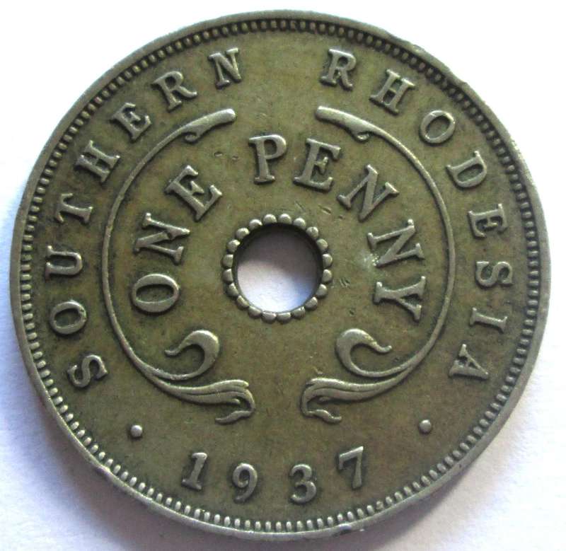 1937 Southern Rhodesia 1 Penny