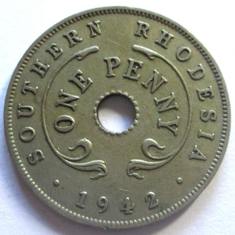 1942 Southern Rhodesia 1 Penny