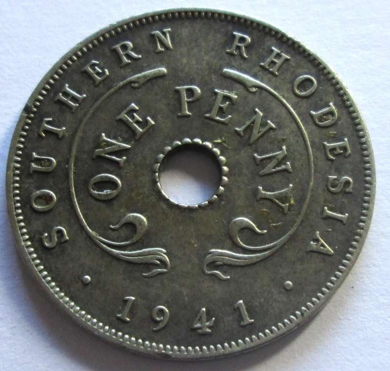 1941 Southern Rhodesia 1 Penny