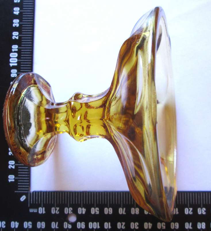 Amber Glass Compote Trinket Dish