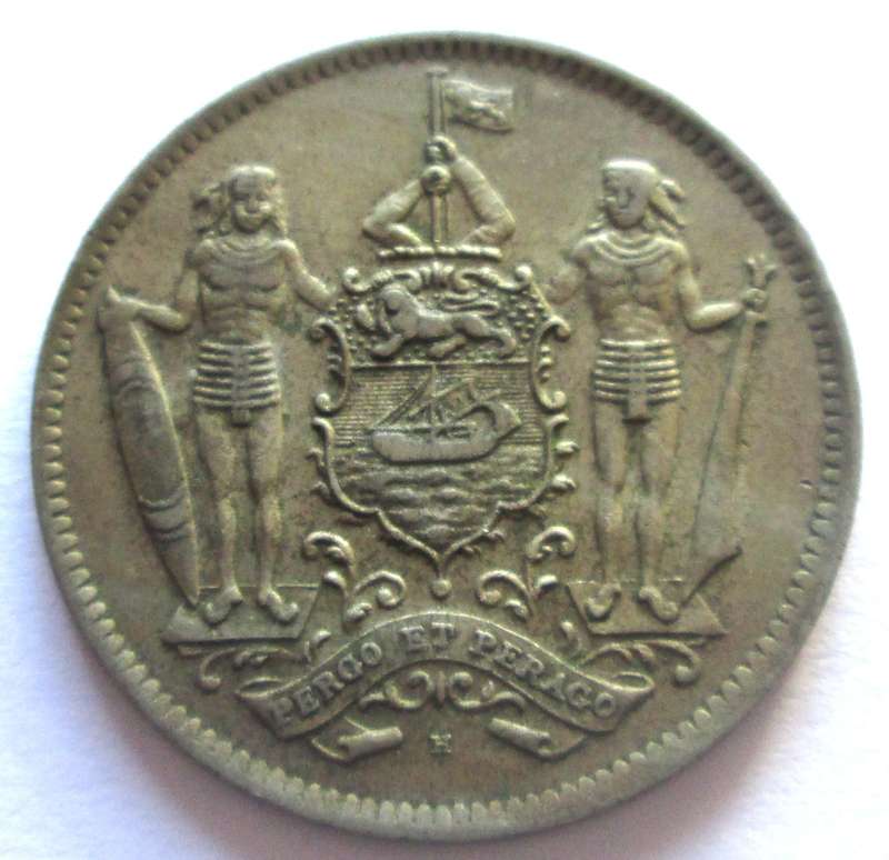 1921 British Malaysia North Borneo 5 Cents