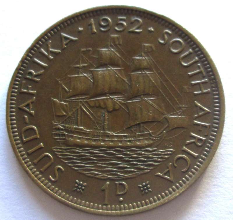 1952 Union of South Africa 1 Penny