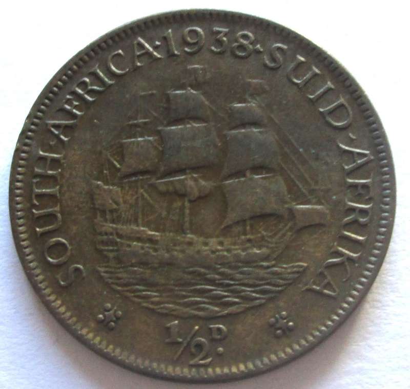 1938 Union of South Africa Half Penny
