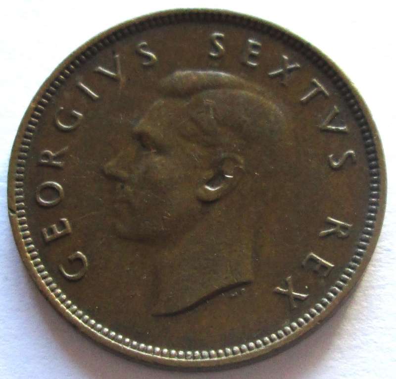 1950 Union of South Africa Half Penny