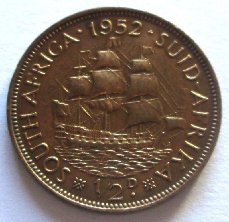 1952 Union of South Africa Half Penny