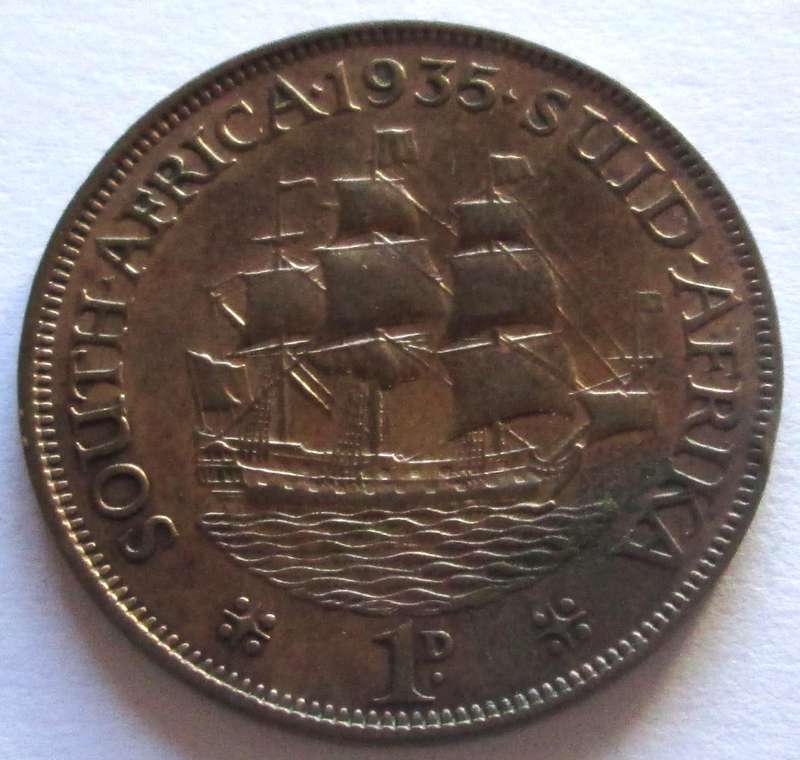 1935 Union of South Africa 1 Penny