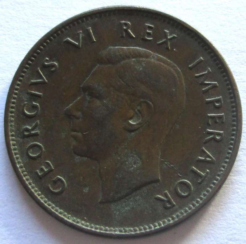 1937 Union of South Africa Half Penny