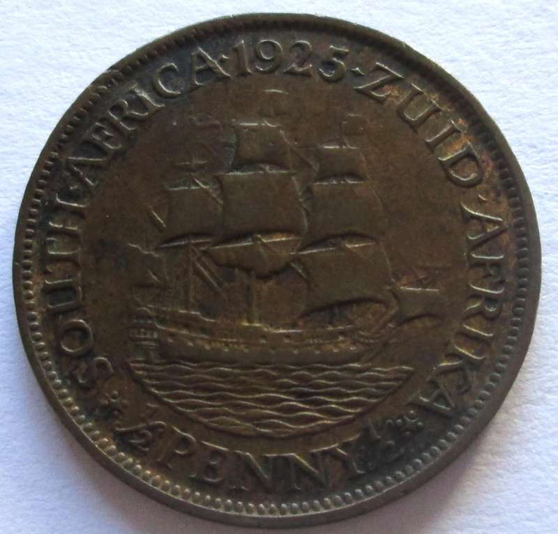 1925 Union of South Africa Half Penny