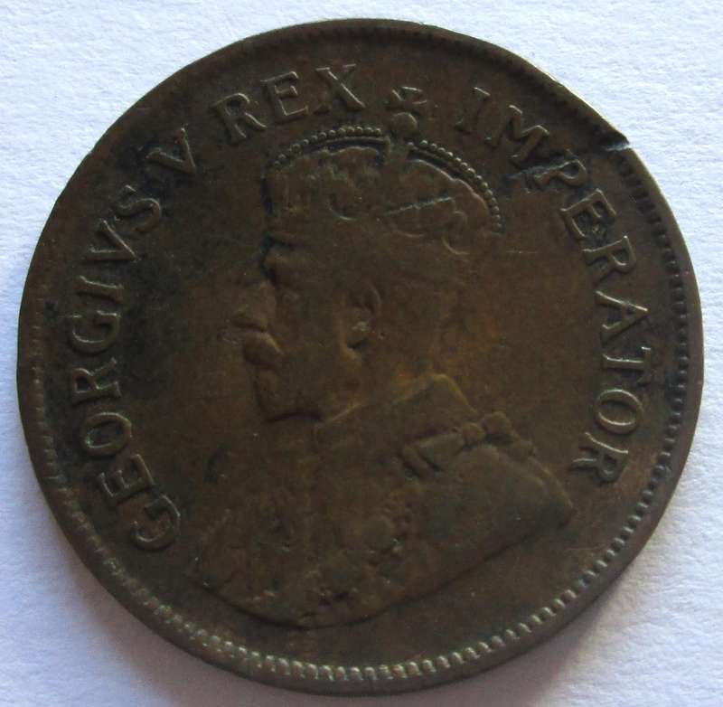 1925 Union of South Africa Half Penny