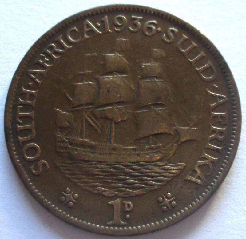 1936 Union of South Africa 1 Penny